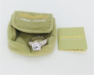 Judith Ripka Silver CZ Ring