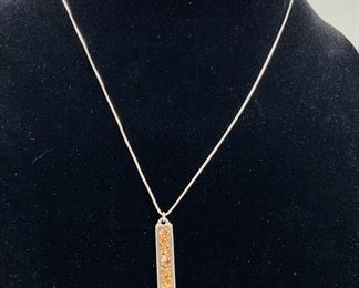 Sterling Silver Chain with Bar Pendant