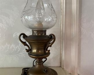 One of a pair of Oil Lamps