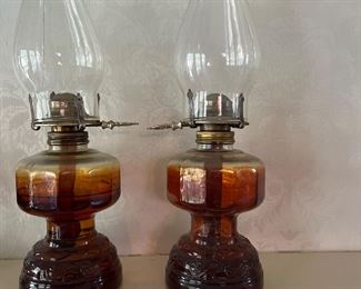 A Pair of Oil Lamps