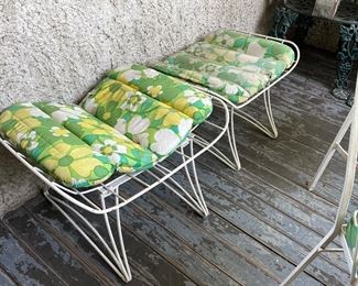 Mid Century Modern Patio Furniture Ottomans by Homecrest