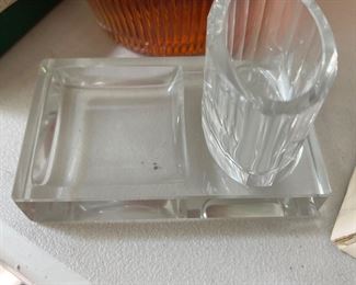 Crystal Cigarette & Ashtray