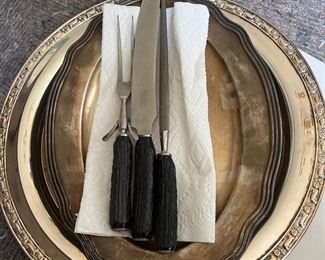 Stag Handled Carving Set