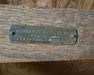 Onandaga Novelty Oak step up stool chair