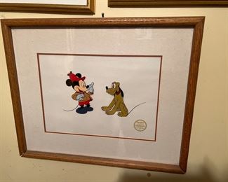 mickey & pluto animation cell Serigraph