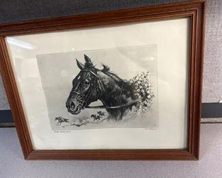 Horse Print Framed
