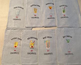 Cocktail Napkins with Calories