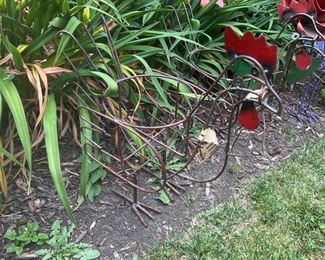 Yard Art Roosters