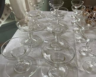 Vintage Shrimp Cocktail Glass and plate