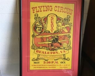 Framed Flying Circus poster