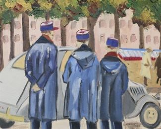         97	Signed Elstein Oil on Panel Street Scene	Oil on canvas panel street scene. Signed and dated Elstein 6/65 lower right. 13 1/2" x 17 1/2" (with frame 17 3/4" x 21 3/4").
