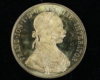        363	1915 Franz Joseph I 4 Ducat Austrian Gold Coin	14 Grams
