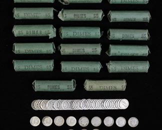        367	912 Silver Roosevelt And Mercury Dimes	Various years and mints all pre 1965.
