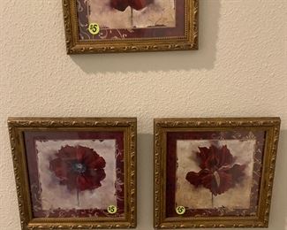 3 square burgundy pictures 