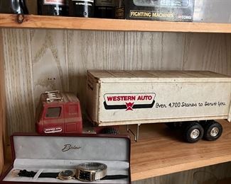 Vintage toy trucks
