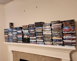 About 400 DVD's. Many Blue Ray and great titles