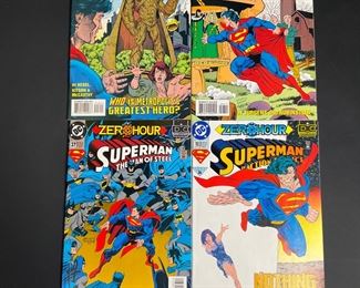 DC: Superman The Man of Steel No. 37, Superman in Action Comics No. 703, Superman Back to Krypto No. 93, The Adventures of Alpha-Centurion No. 518