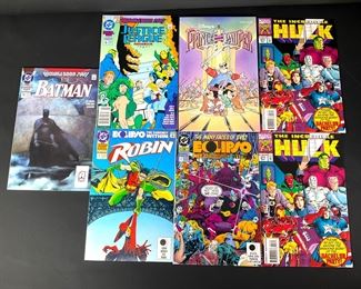 DC: Armageddon 2001 Justice League No. 5 and Batman No. 5, DC: Eclipso The Darkness Within Robin No.1, Eclipso The Darkness Within No. 2; Marvel: The Incredible Hulk No. 417 (2) 1994, DIsney's The Prince and the Pauper 1990