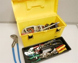 Plano Tool Box & Variety of Tools (Total of 55) 