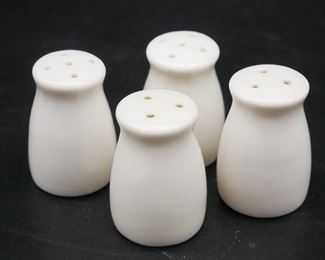 Petite White Ceramic Salt & Pepper Shakers (Set of 2) 