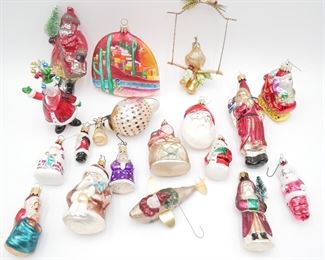 Variety of Christmas Ornaments (Total of 17) 