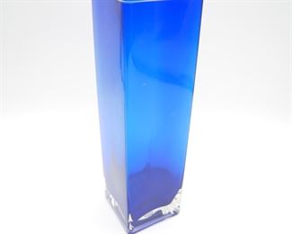 Rectangular Cobalt Blue Vase 