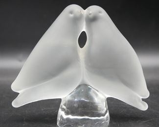 Frosted Glass Lovebirds 