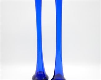 Tall Cobalt Blue Vases (Set of 2) 