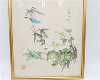 Framed Silk Painting 