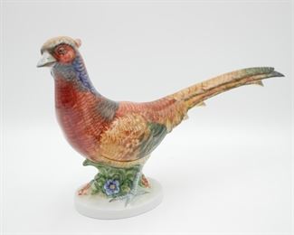 Herend Hungary Hand Painted Ceramic Pheasant 