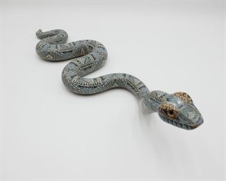 Psychedellic Pattern Snake Sculpture 