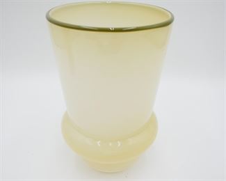Translucent Green Glass Vase 