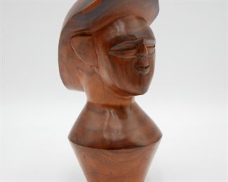 Arlene Brand Carved Wooden Bust 