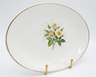 The "Sabina" Line Warranted 22K Tula Rosa 1959 Decorative Plate 