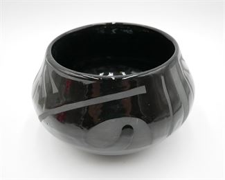 Unique Black & Gray Ceramic Bowl
