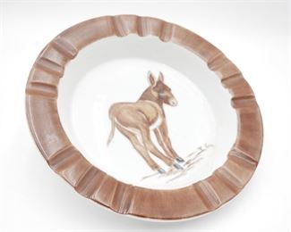 Ceramic Donkey Dish by R. King 