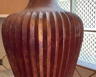 Hand Made Copper Metal Vase, Todos Santos Baja Mexico