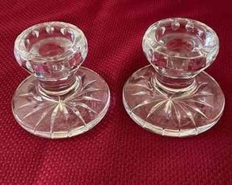 2 Waterford Crystal Candle Holders