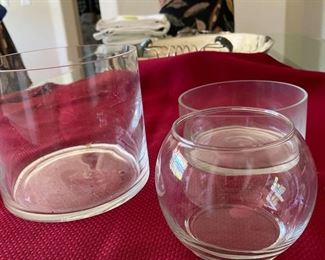 3 Glass Decorative Bowls