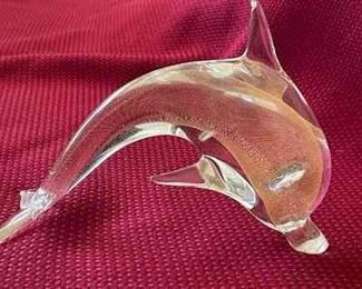 Glass Dolphin wGold Flecks