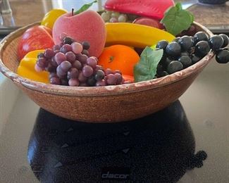 Handpainted Bowl With Fruit