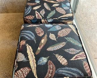 Matching Ottomans Custom Made by Feather