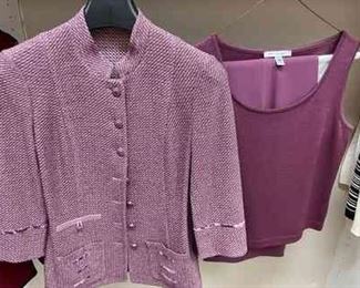 St John 3 Piece Suit Light PurplePink Size Small