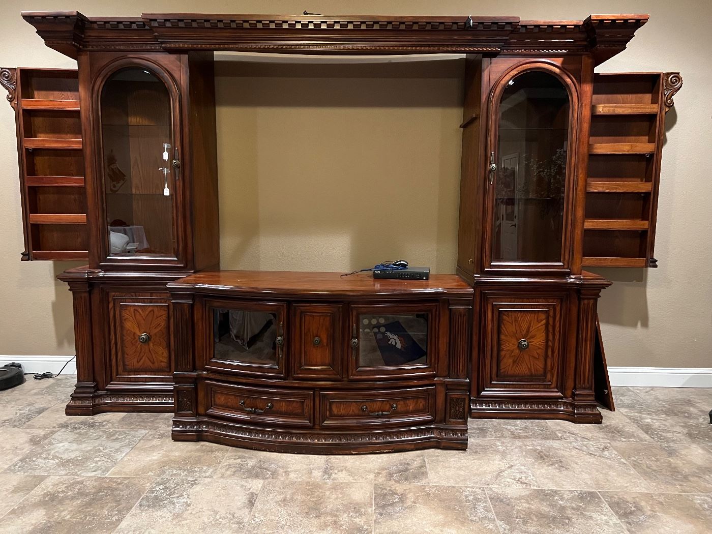 Entertainment center with tons of storage!