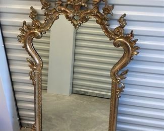 LOT 028- Large vintage gold colored mirror from Turner Manufacturing. Made in the USA. 52in by 29 in. was $325***SALE $150