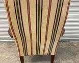 LOT#31-Striped side chair show age with spots and discoloration 44in tall 26in wide 26in deep $45