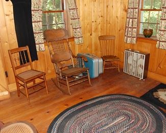 Upstairs bedroom..old chairs and rockers