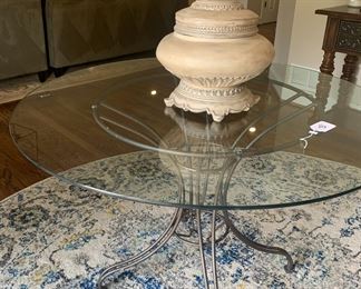 glass top table