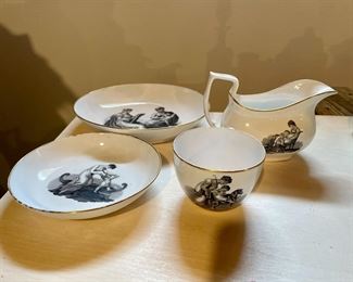 Creil transferware set