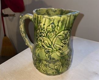 Antique majolica pitcher